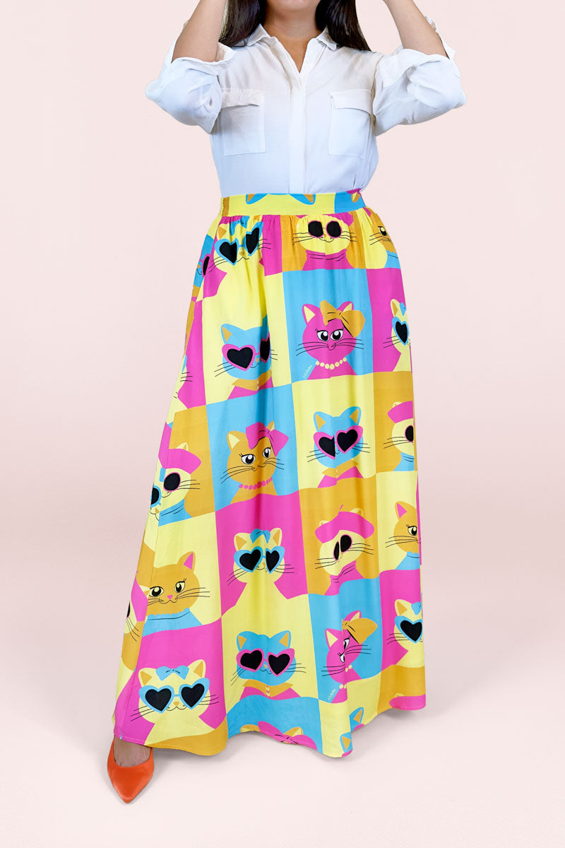 Sample Pop Cats Maxi Skirt 2017 4XL