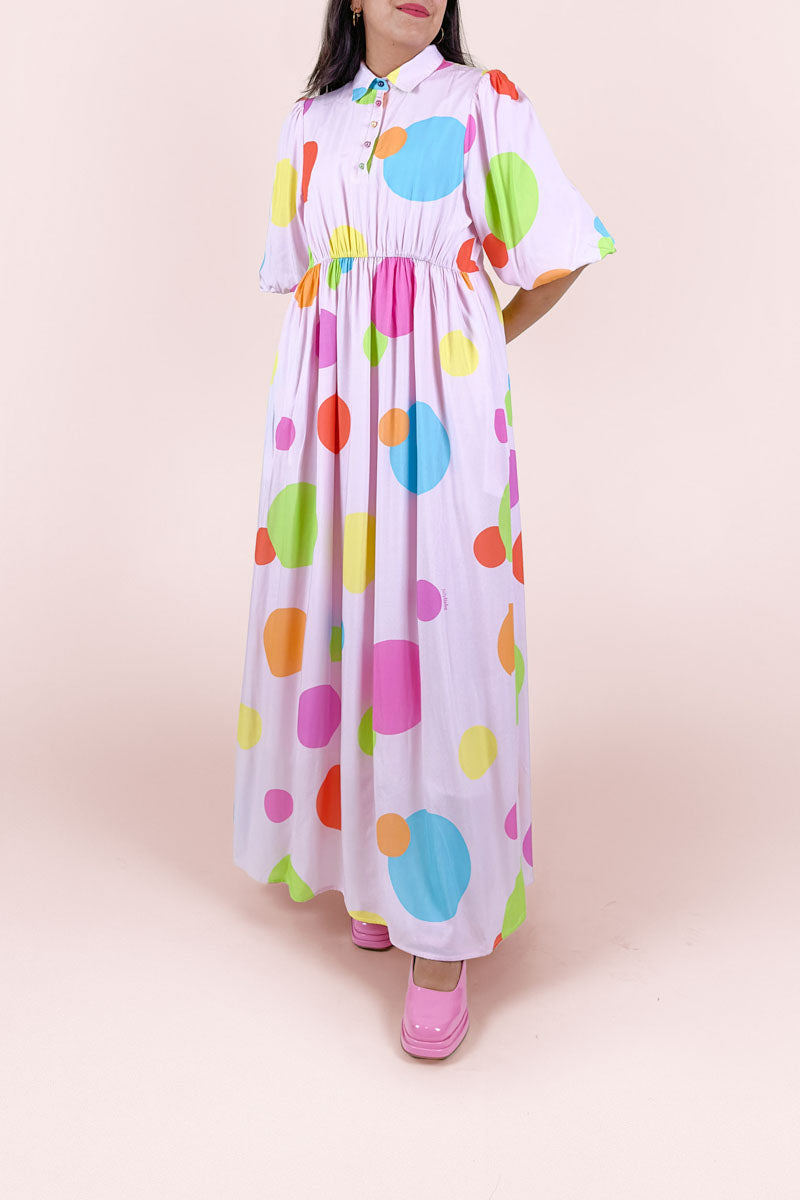 Sample Happy Dots Long Dress #2109 (2XL)