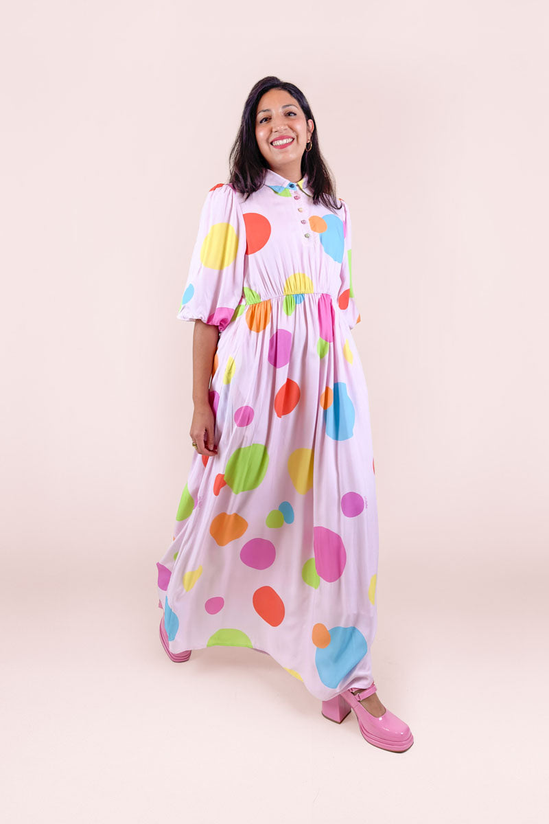 Sample Happy Dots Long Dress #2108 (XL)