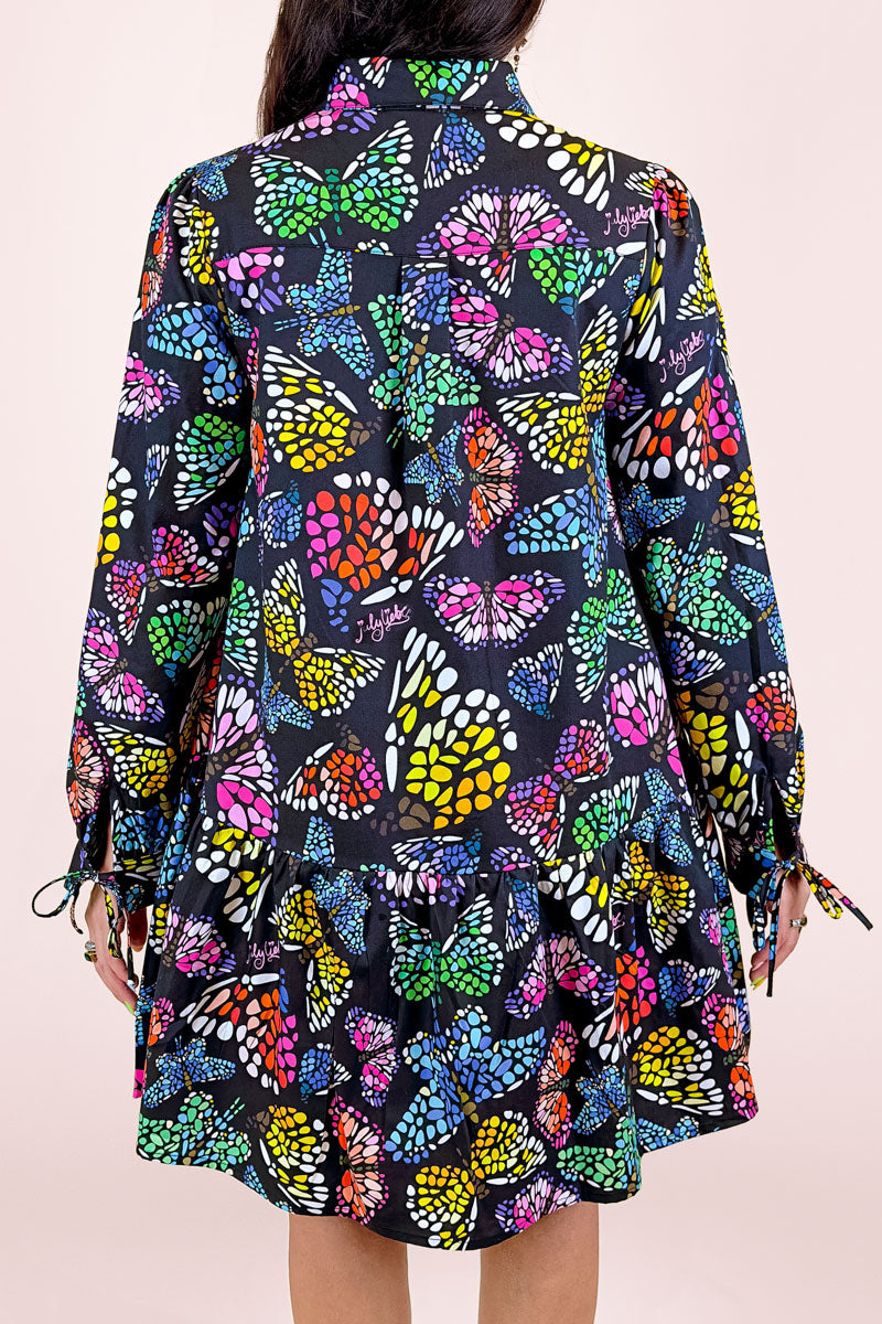 Butterflies Night Loose Kleid