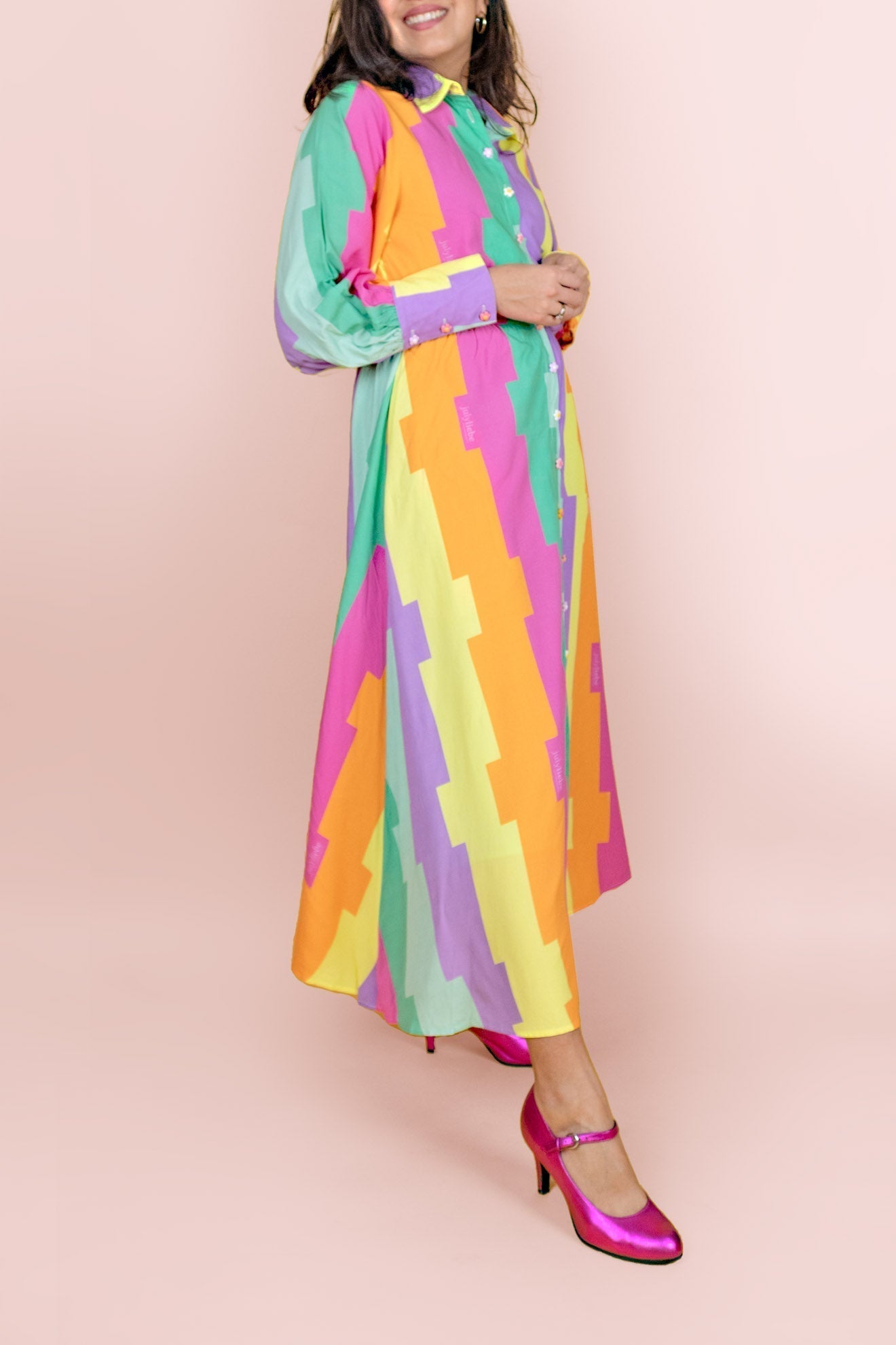 Sample Colorful Stripes Dress #1156 (M)
