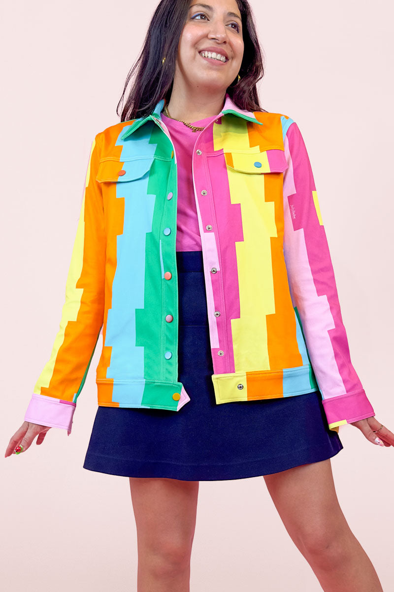 Colorful Stripes Boxy Jacket
