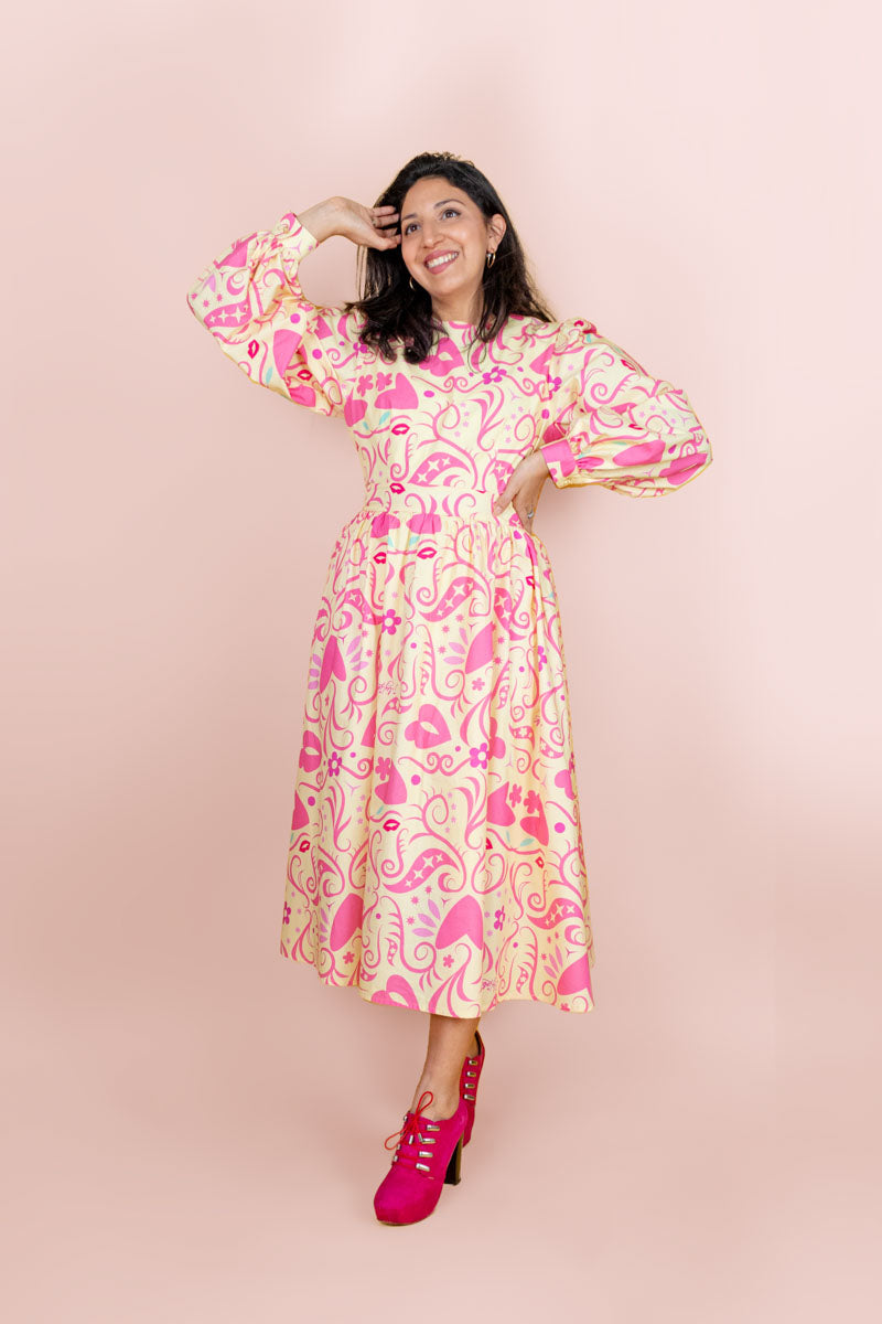Sample Happy Baroque Midi Dress #2266 (3XL)