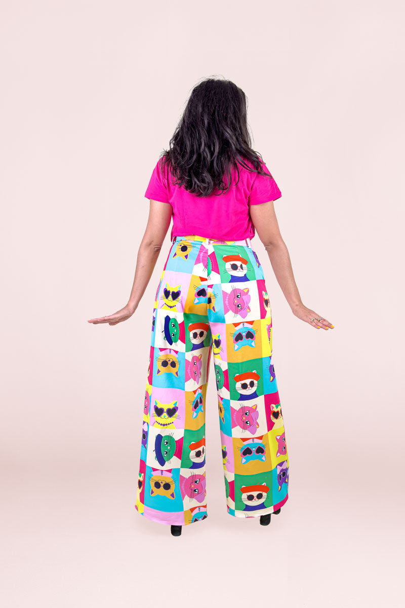 Sample Pop Cats Wide Pants #2287 (2XL)