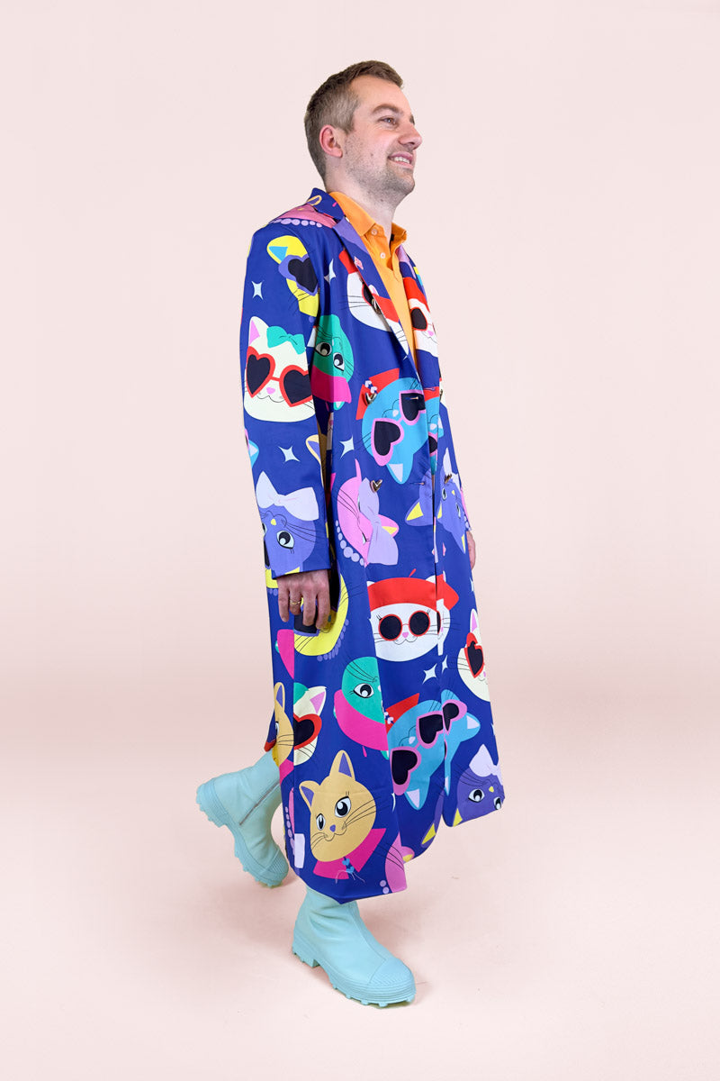 Pop Cats Universe Maxi Crossed Coat