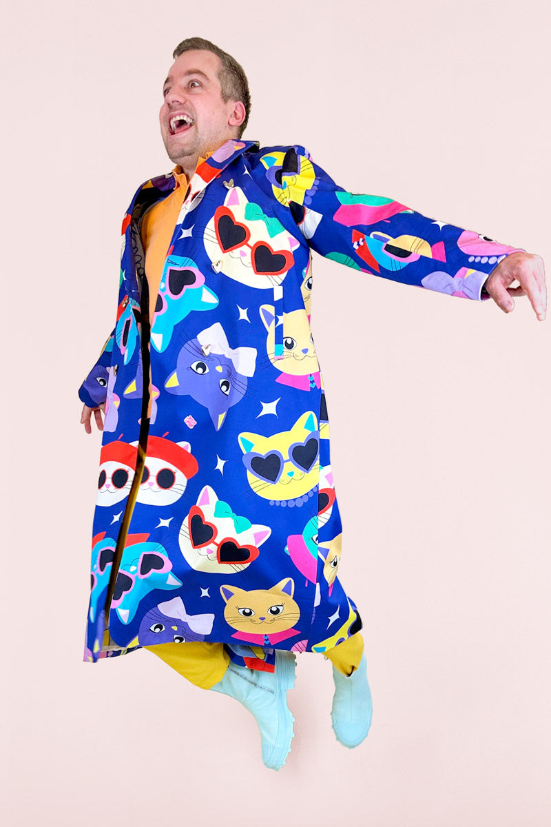 Pop Cats Universe Maxi Crossed Coat