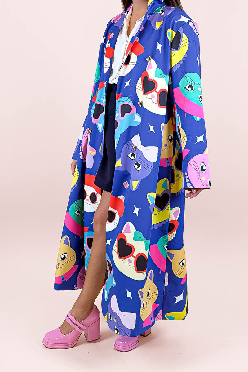 Sample Pop Cats Universe Maxi Crossed Coat #4015 (3XL/4XL)